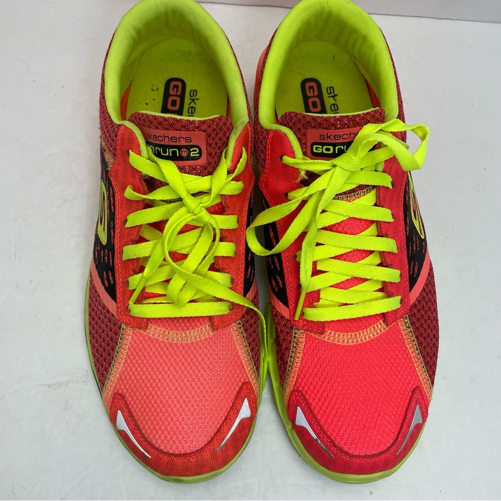 Sketchers size 9.5 Go run2 orange yellow - Picture 4 of 10